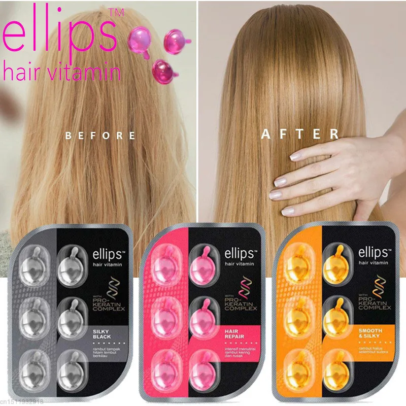 Ellips Hair Vitamin Pro Keratin Complex Oil Smooth Silky Hair Mask Repair Damaged Hair Serum Moroccan Oil Anti Hair Loss Agent|Hair Loss Products| - AliExpress