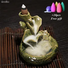 Ретро Держатель для благовоний с обратным потоком, керамический держатель для благовоний дзен, водопад, кадильница для ароматерапии, база для домашнего офиса, украшение чайного дома