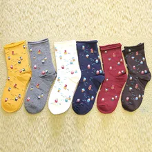 Новые рождественские повседневные милые Мультяшные носки для женщин и девочек Забавные счастье кавай череп инопланетянин авокадо теплые носки для девочек Рождественский подарок# TH