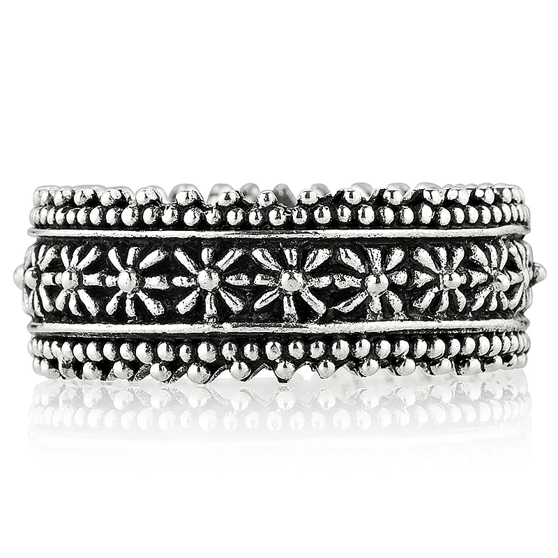 4PCS/Set Vintage Boho Women White Turquoise Silver Knuckle Ring Jewerly