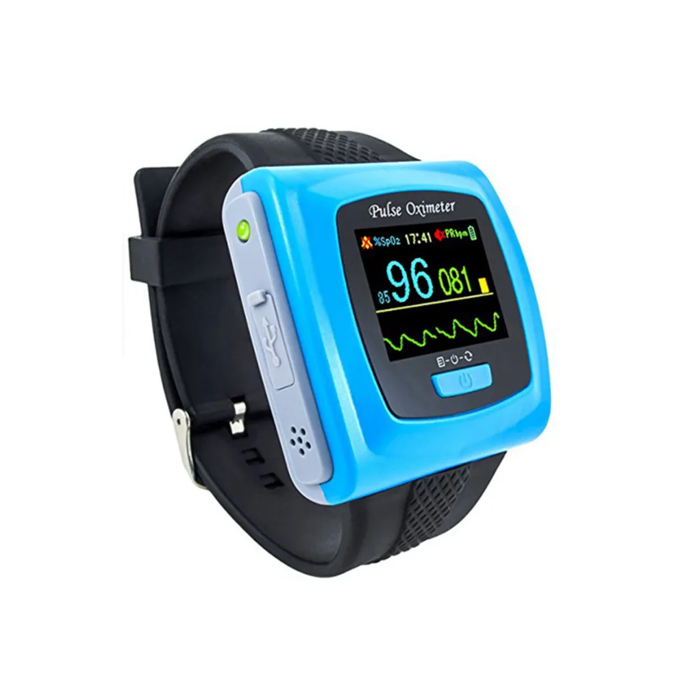Wrist Pulse Oximeter CMS50FW with USB Cable and Free Software 24 hours