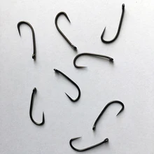 50 шт. мудрый снасти Без Бородки матовый черный с тефлоновым покрытием Карп рыболовные крючки, крючки, бронзовых морских рыболовных крючков, D-Крючки для снаряжения для ловли карпа