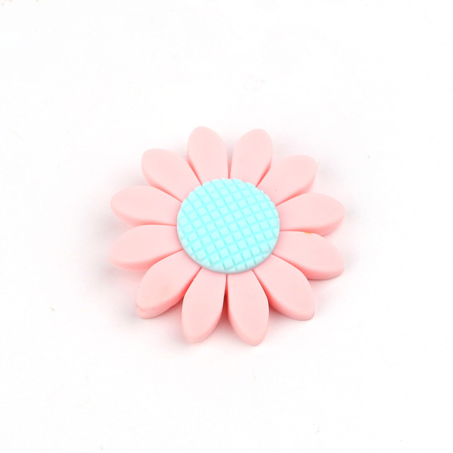 1pc Silicone Flower Beads Baby Teething Teether Toy Soft Texture Silicone Pendant For Pacifier Clips Baby Care Supplier