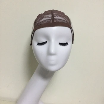 Brown Glueless Lace Wig Cap For Making Wigs With Adjustable Straps Weaving Caps For Women Hair Net & Hairnets Easycap 6017 1