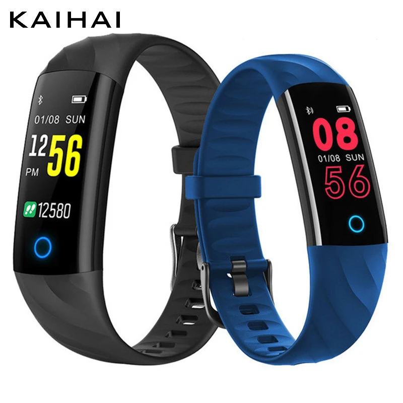 KAIHAI IP68 водонепроницаемый смарт-Браслет фитнес-браслет часы кровяное давление
