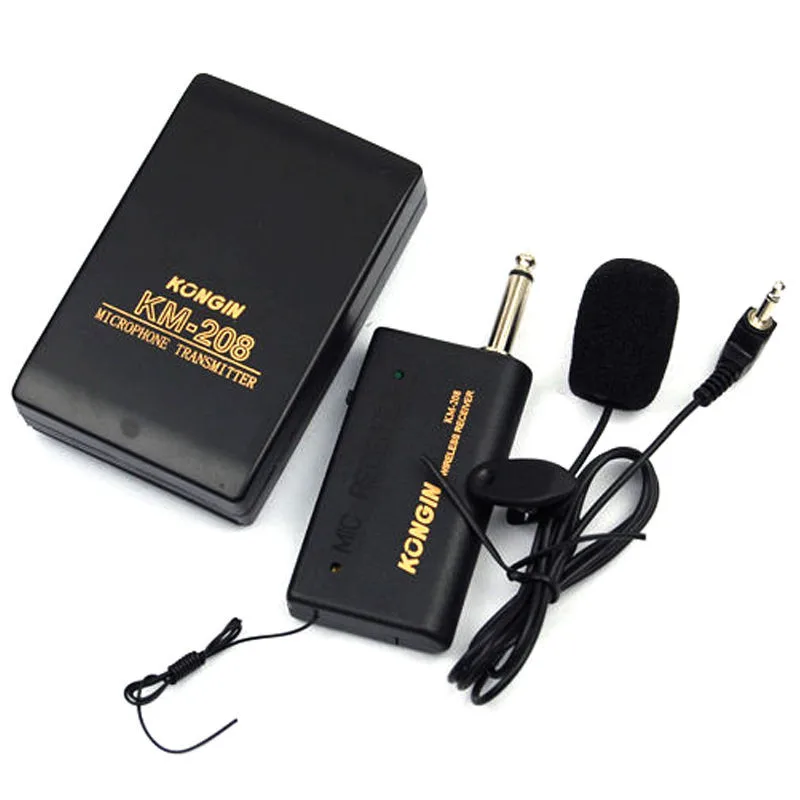 Wireless Microphone Receiver FM Transmitter Clip Mic Lavalier Laple Mic