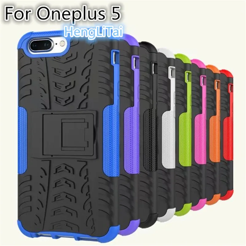 

For OnePlus 5 Case TPU & PC Dual Armor Cover Hard Silicone Armor Cover Anti-Knock Combo Back Case For One Plus 5