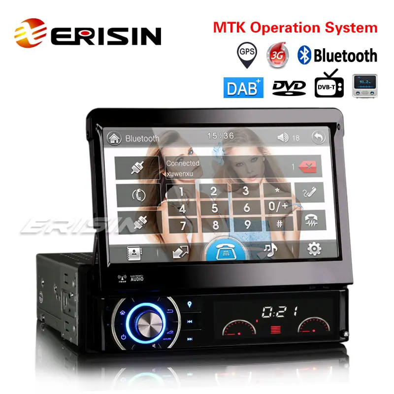 Best Erisin ES6590KD 1 Din 7 inch Wince 6.0 Car Audio System DVD GPS Player Radio DAB+ System 1