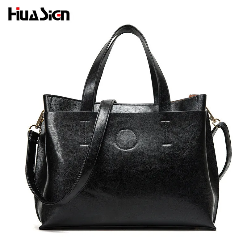 

Huasign Women Bag Handbag Tote Over Shoulder Crossbody Autumn Winter Leather Big Brand Black Letter Casual Designer Female Bolsa
