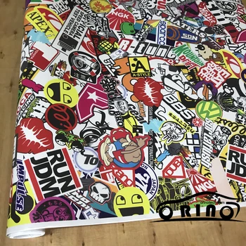 

ORINO Skull JDM Stickerbomb Vinyl Film Wrap Car Motorcycle Decal DIY Styling Graffiti Bomb Sticker Film Sheet AIR BUBBLE FREE