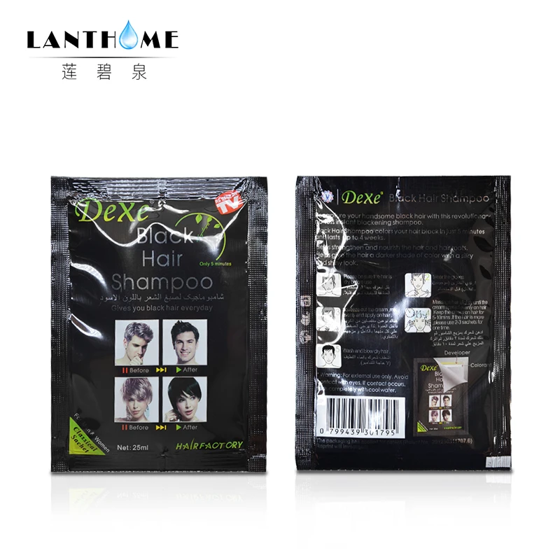5 шт./компл. Dexe Black Hair Shampoo цвет волос всего за минут белая маска для быстрого
