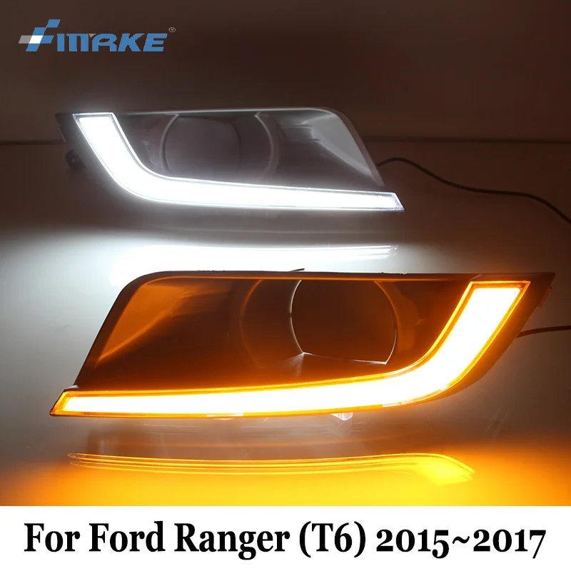 

SMRKE DRL For Ford Ranger T6 Update 2015~2017 / Car LED Daytime Running Lights & Yellow Turn Signal / Car Styling Fog Lamp Frame
