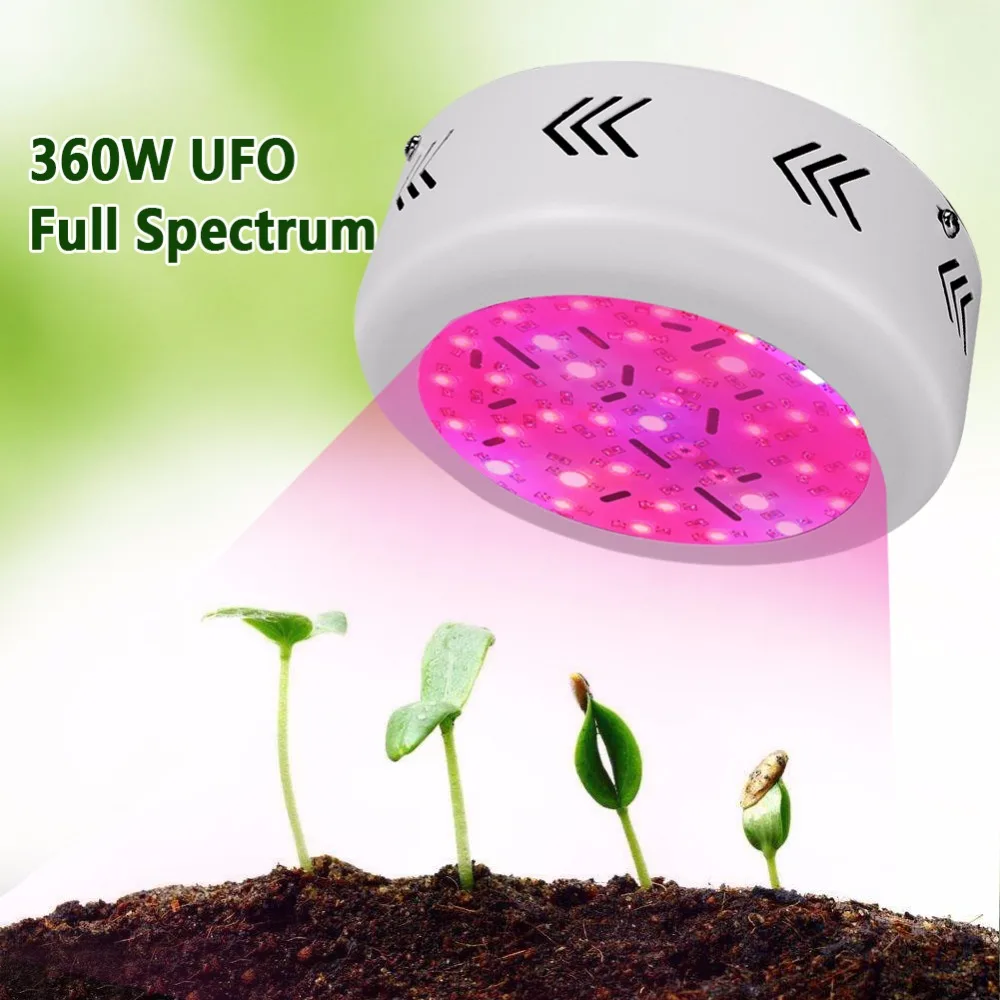 85-265V UFO 36 LED Grow Light Full Spectrum Double Chips Hydroponic Flowering Plant Lamp Hanging Type Grow Lamp For Greenhouse