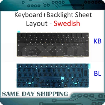 

New for Macbook Pro Retina 15'' A1707 Keyboard Swedish Sweden w/ Backlight Backlit EMC3072 EMC3162 Late 2016 Mid 2017 Year