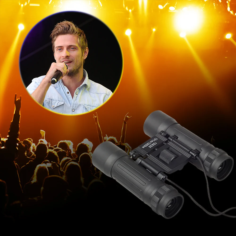 Aves e Caça Binóculos para Camping Viagens de Observação de Aves Concertos ao ar Apexel Portátil Compacto Mini Bolso 10x25 Livre Telescópio Viagens de Observação de 5 telescópio para viagens de acampamento concertos ao
