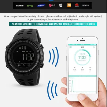 

Smartwatch For IOS Android Sport Watch Men Calorie Pedometer Remote Digital Men's Smart Watch Relógio inteligente SKMEI