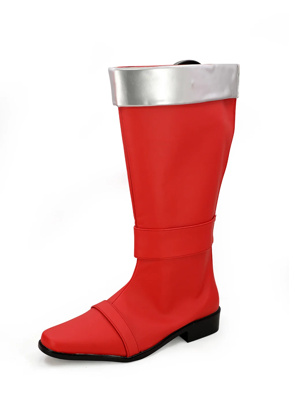 Uchu Sentai Kyuranger Space Squadron Nine Ranger Kyu Red Cosplay Boots Red Shoes Custom Made Any Size (2)
