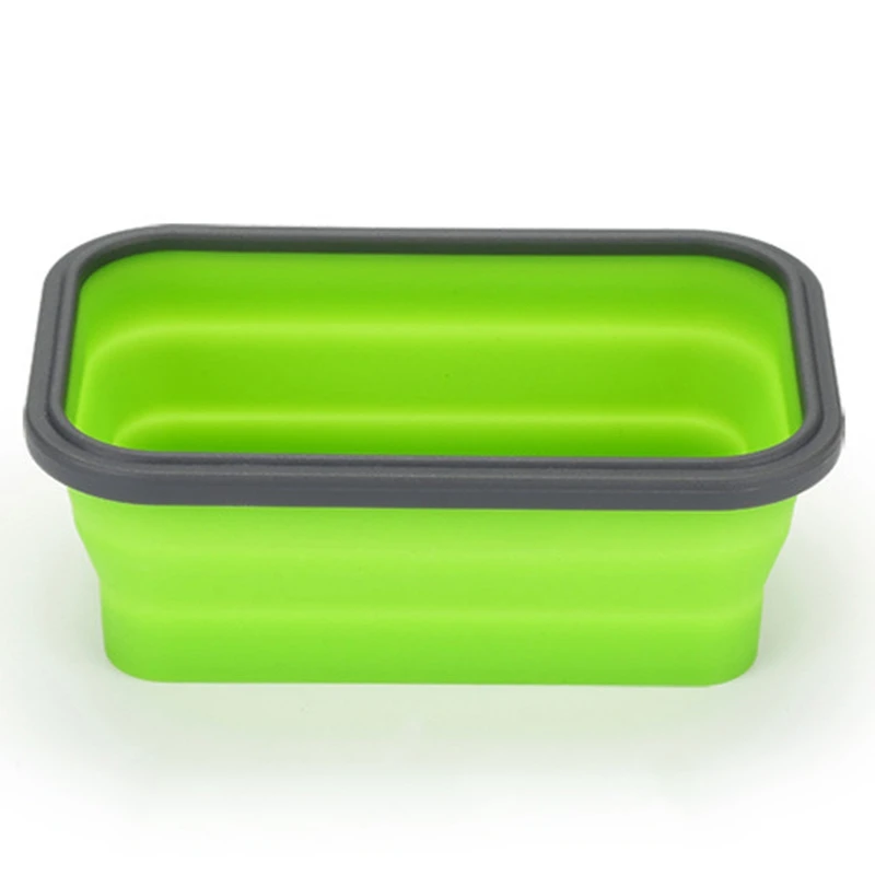 4 шт. набор складной силиконовый Ланч-бокс для еды фруктовый салат контейнер для пищи посуда удобно Ланч-бокс