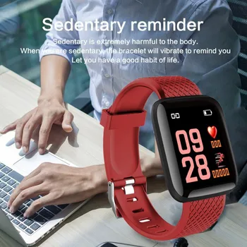 

116Plus Bluebooth Wristbands Color Touch Screen Smartband Passometer Message Alarm Reminder Calorie Smart Watch