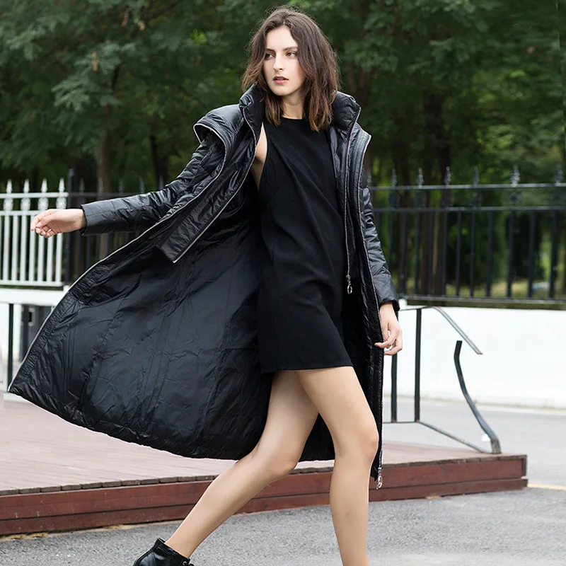 Elegant Thicken Winter Warm Zipper Parkas 90% White Duck Down Coats Women Overcoats OL Ladies Hooded Long Outerwear Waterproof Elegant Thicken Winter Warm Zipper Parkas 90% White Duck Down Coats Women Overcoats OL Ladies Hooded Long Outerwear Waterproof