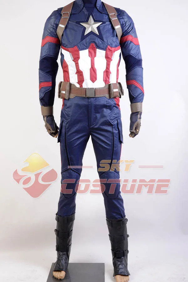 

The Avengers Captain American 3 Civil War Steve Rogers Cosplay Costume Uniform Halloween Party For Adult Men Full Set