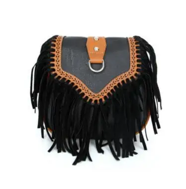 Сумка в стиле бохо Boho Free Spirit Tassel кошелек через плечо ретро хиппи Дизайнерская Женская Цыганская бахрома богемная сумка на плечо - Цвет: 3