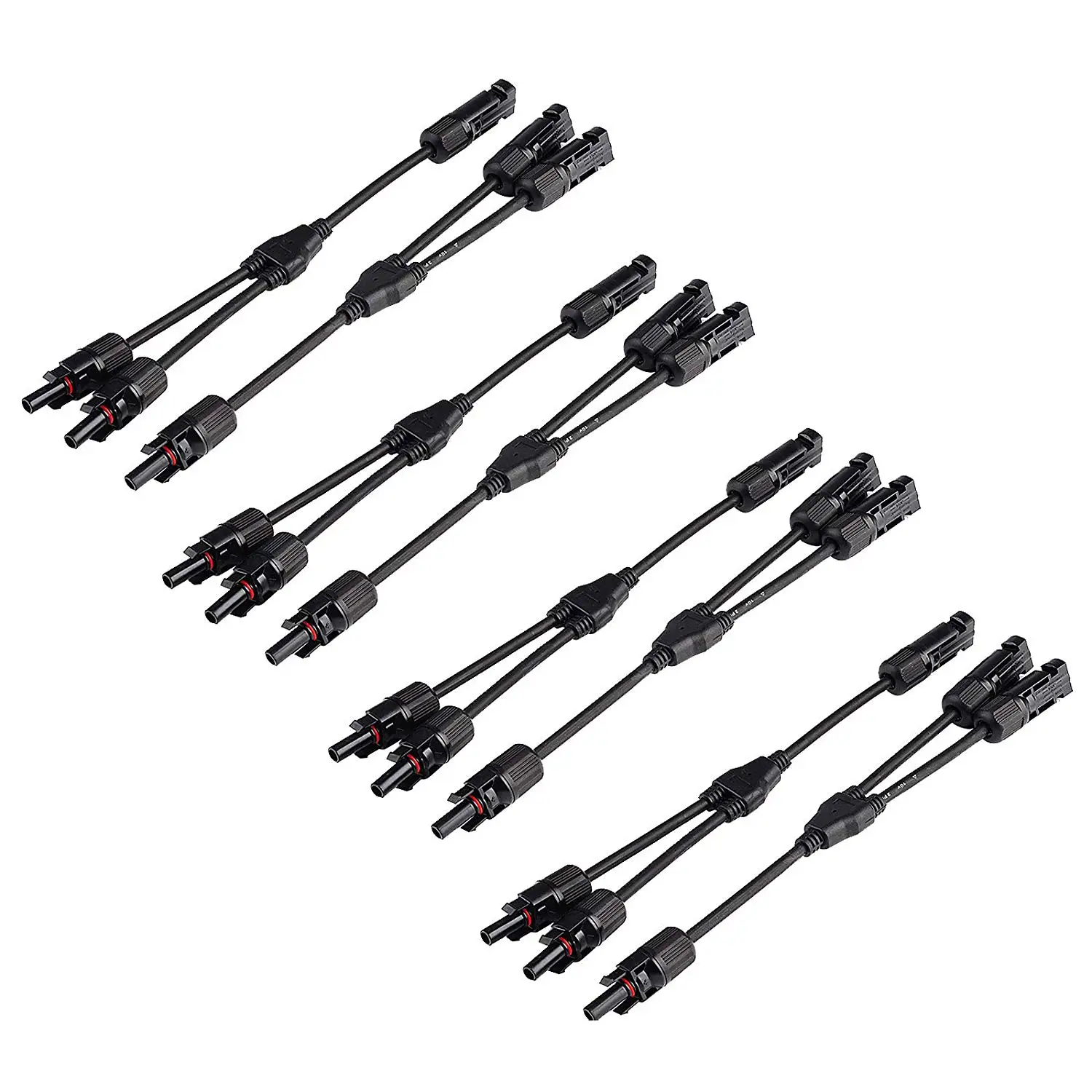 

4 Pair MC4 Solar Y-Connector With Cable Length 30Cm Mc 4 M / F Plug Socket Plugs Connection Cable Connectors Cable For Paralle