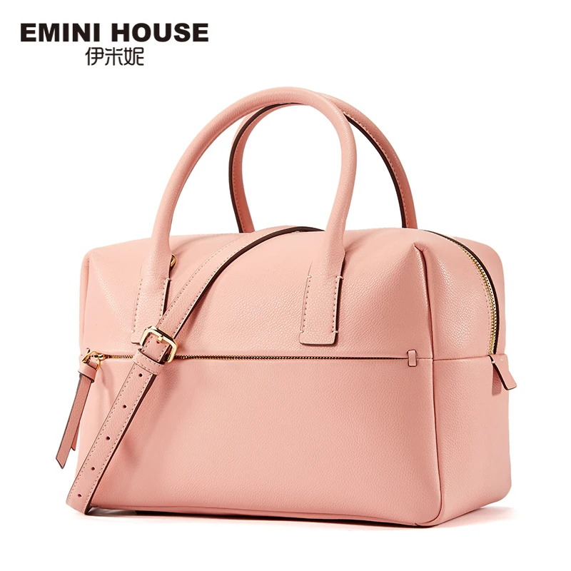 EMINI HOUSE Split font b Leather b font Women font b Handbag b font Trunk Women