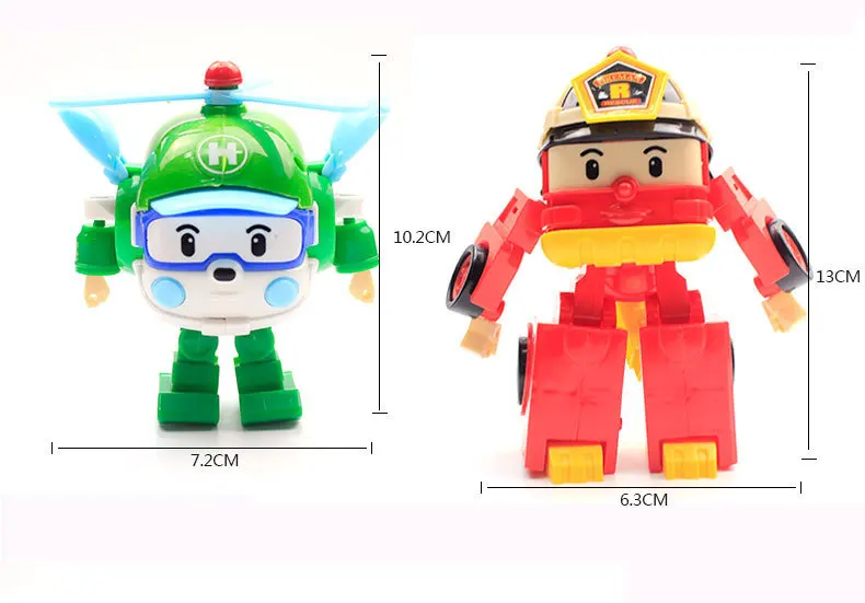 6 шт./лот Robocar Poli Корея аниме Acion фигурка робот автомобиль трансформация поли игрушки для детей лучший подарок