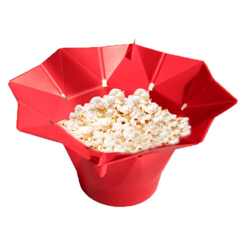 High Quality Silicone DIY Microwave Popcorn Bucket Popcorn Bowl Popper