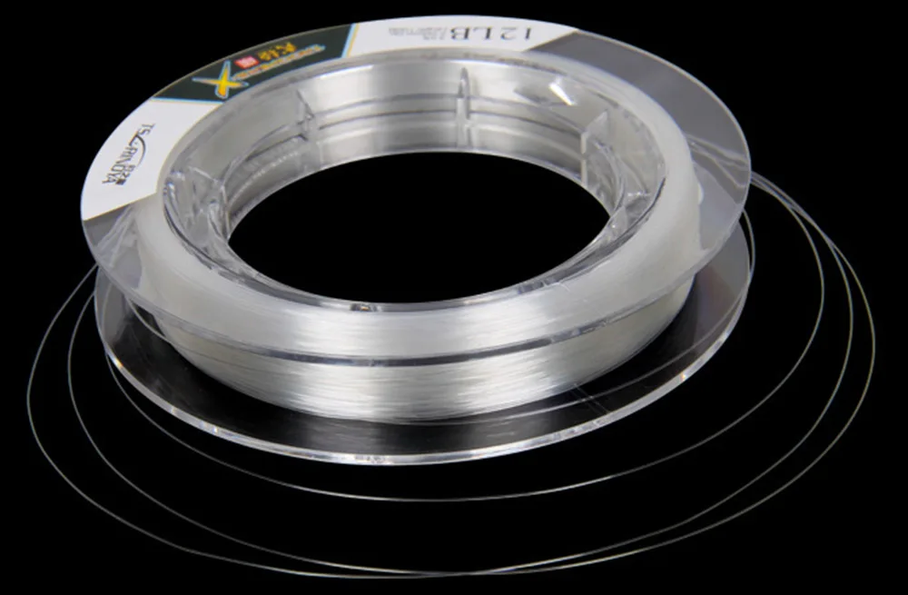 100m Trulinoya Transparent Carbon Fish Line Fluorocarbon Fishing Wire