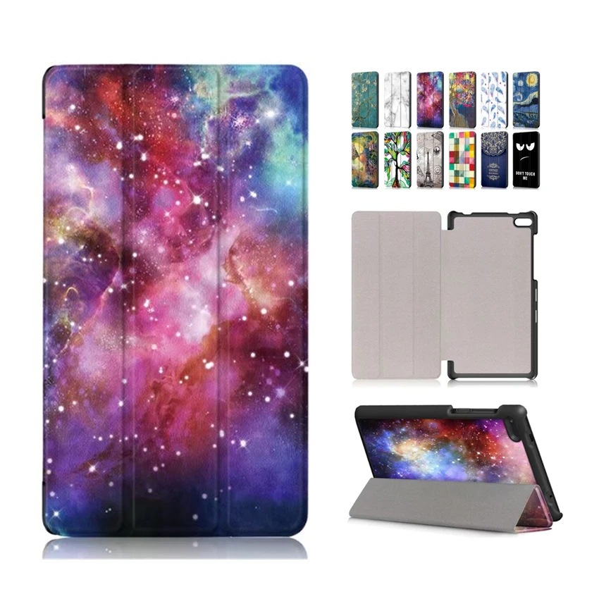 

Tab7 Essential 7304F 7304I 7304X PU Leather Case Cover Slim Print for Lenovo tab 7 Essential TB-7304F/I/X Protective Stand Skin