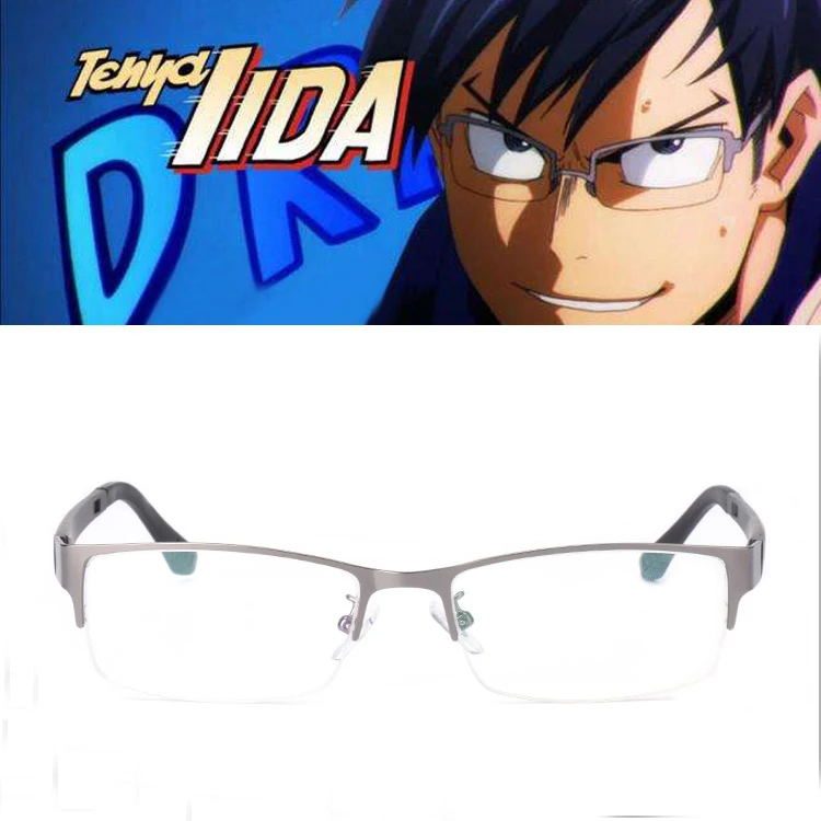 Мой герой Академии Tenya Иида Косплей супер легкий Досуг металлический человек половина кадров очки