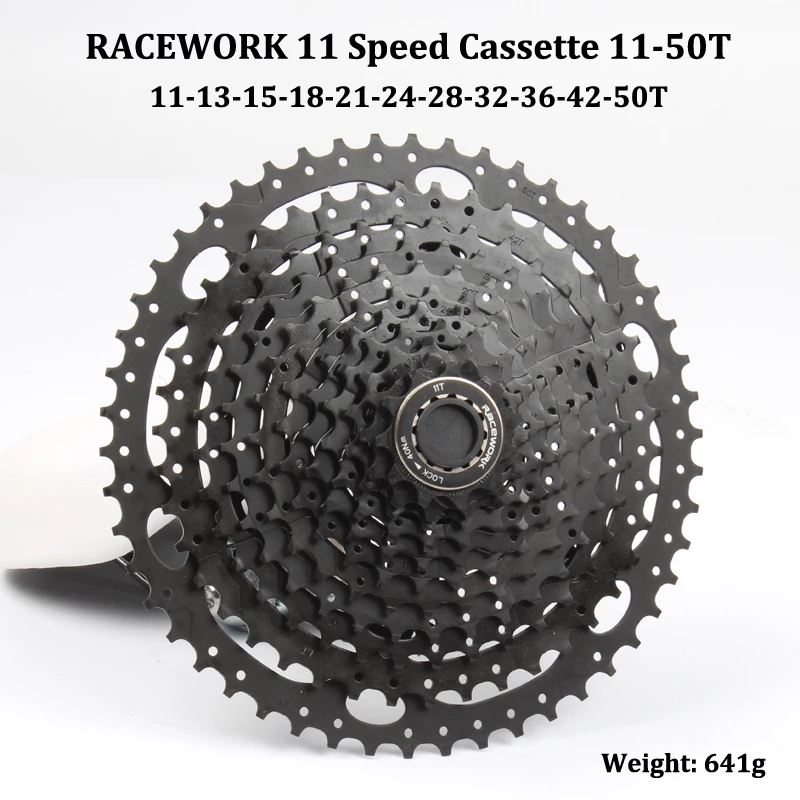 Кассеты RACEWORK 11 скоростей 50T широкое передаточное число MTB велосипедная кассета