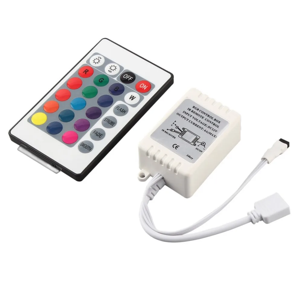 IR Box Remote Controller 24 Keys For LED SMD Light Strip RGB 3528 5050 