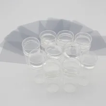 10 шт. дизайн чистые прозрачные силиконовые штамп-инструмент для дизайна ногтей скребок с крышкой прозрачный 2,8 см штамп для ногтей штамп-печатка