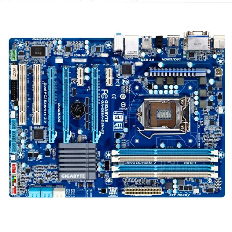 

For Gigabyte GA-Z68A-D3H-B3 Original Used Desktop Motherboard Z68A-D3H-B3 Z68 LGA 1155DDR3 32G SATA3 P8Z68-V P8Z68 LX LE