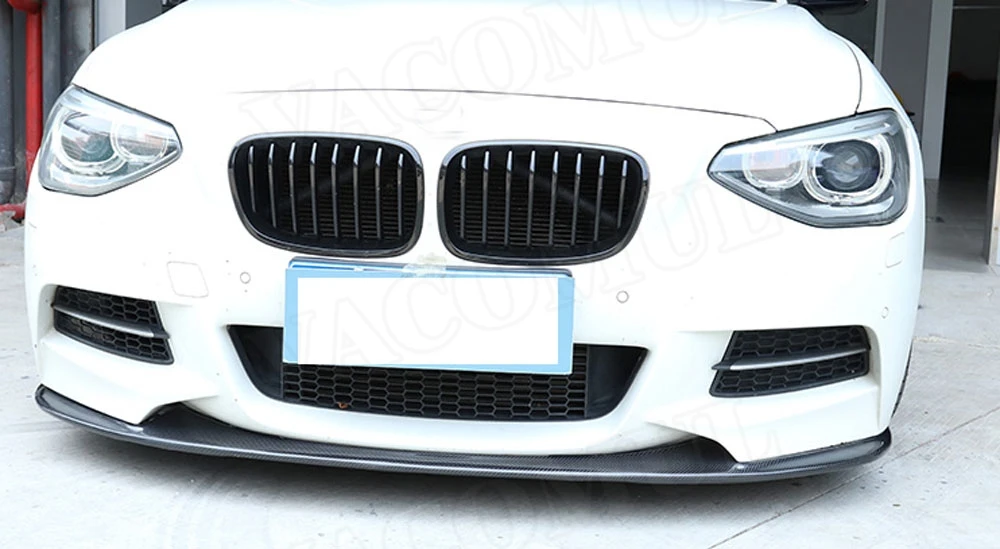 1 серия Передняя пластина для губы спойлер для BMW F20 116i 118i 125i M135i M Sport 2012- бампер подбородок Лопата протектор автомобиля Стайлинг