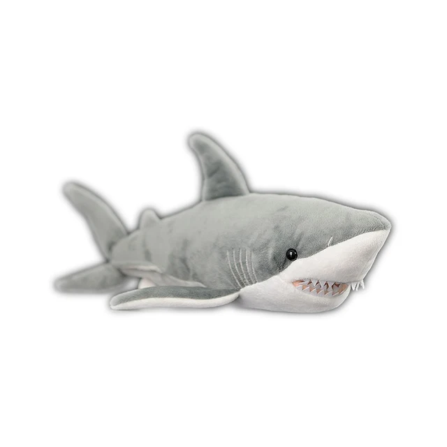 Original Great White Shark Simulation Animal Man-eating Shark Stuff Animal Plush Toy Doll Children Birthday Gift 40CM