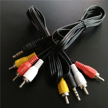 

3.5mm AV 1 into 3 Audio Stereo Aux Cord 3RCA to 3.5mm Male 3.5 Jack RCA Aux Cable For Speaker Wire For Car/PC/TV/MP3