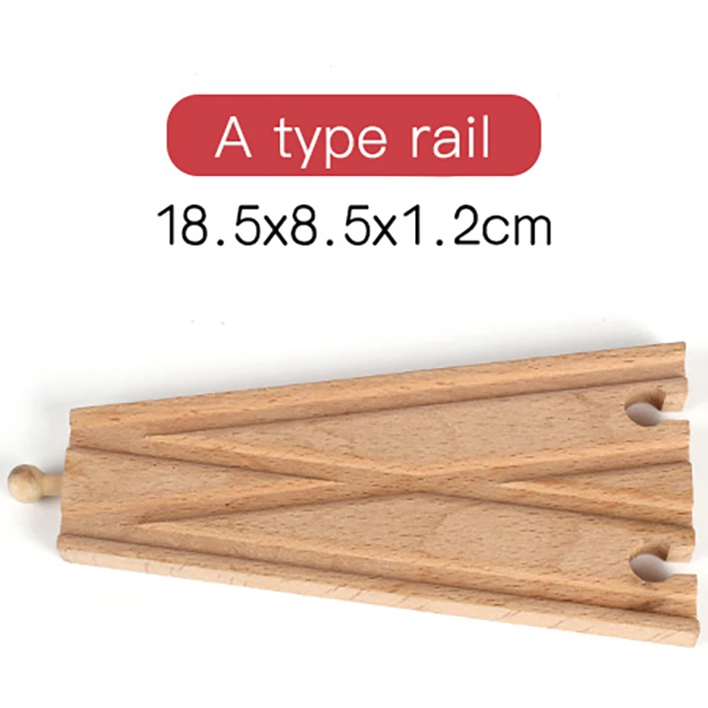 DIY деревянный поезд трек набор ручной работы аксессуары для сборки конкурентоспособной для маленького поезда раннего образования Pullze игрушки для детей - Цвет: 8