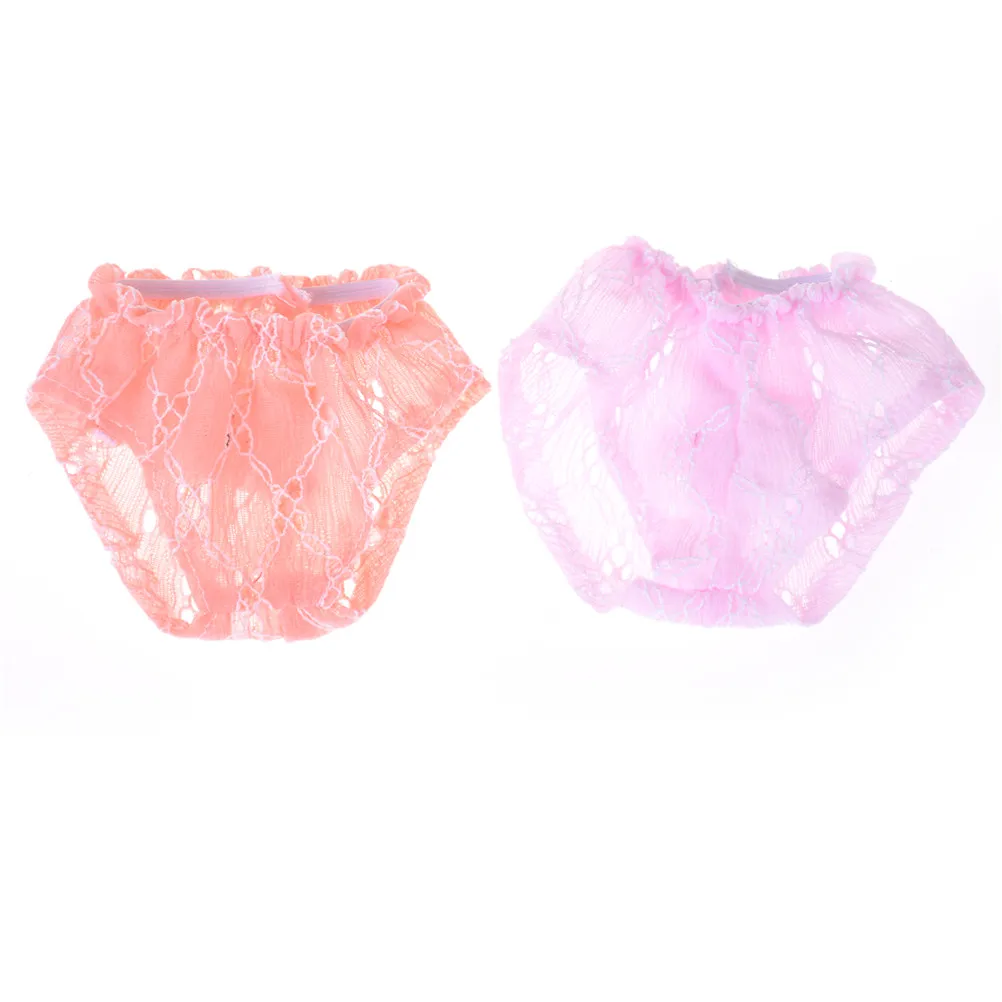 

TOYZHIJIA New 2Pcs/lot For Dolls Underpant Doll Accessories Lace Underwear Briefs For Barbie Dolls Knickers