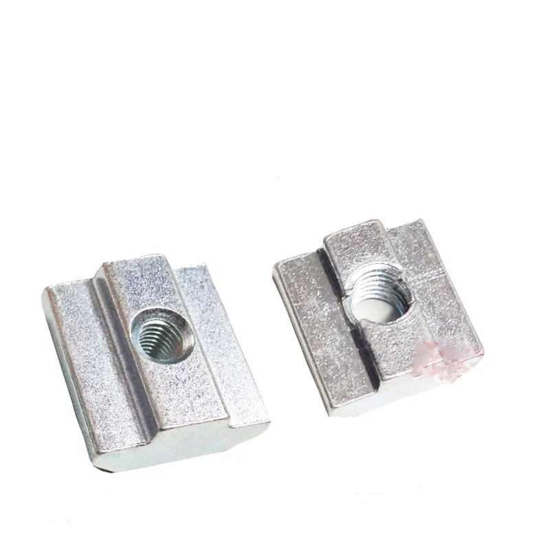 100pcs M6 Slide Nuts 30 M6 T Sliding Hammer Nuts Block Square Nuts