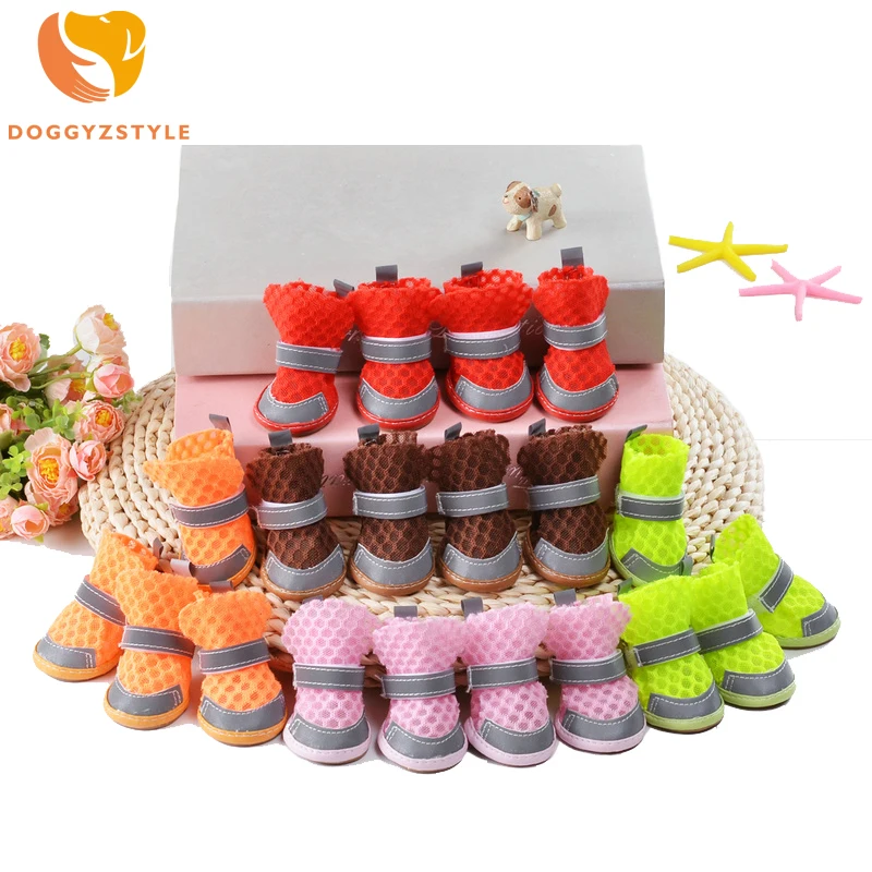 4-Sizes-Pet-Shoes-Reflective-Breathable-Puppy-Dog-Shoes-Casual-Walking-Boots-5-Colors-XS-XL