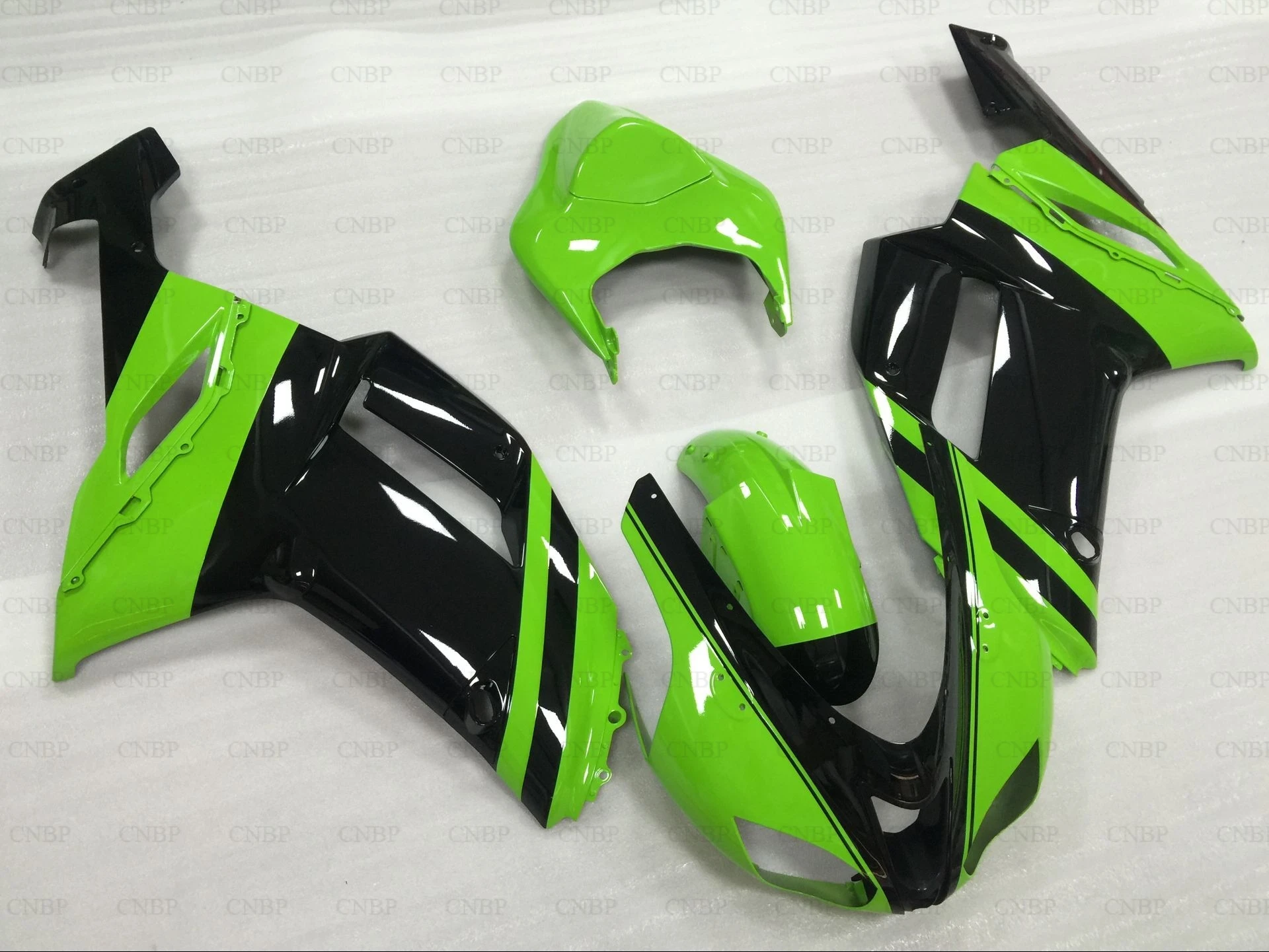 Обтекатель мотоцикла 636 Zx 6r 08 обтекатель для Kawasaki Zx6r 07 2007 2008 Черный Зеленый Abs