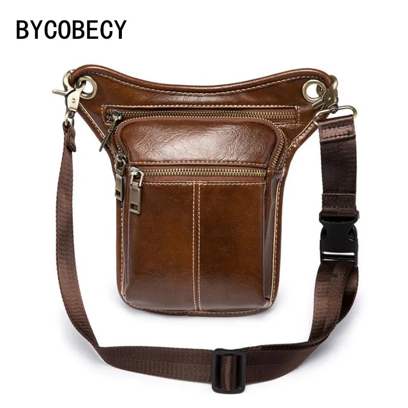 BYCOBECY талии сумка Для мужчин Высокое качество PU Роскошная грудь мешок ретро