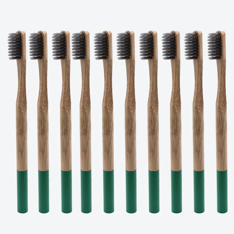 10 шт. зубная щетка бамбуковая зубная щетка мягкая щетина из бамбукового волокна tandenborstel деревянная ручка экологически чистая зубная щетка