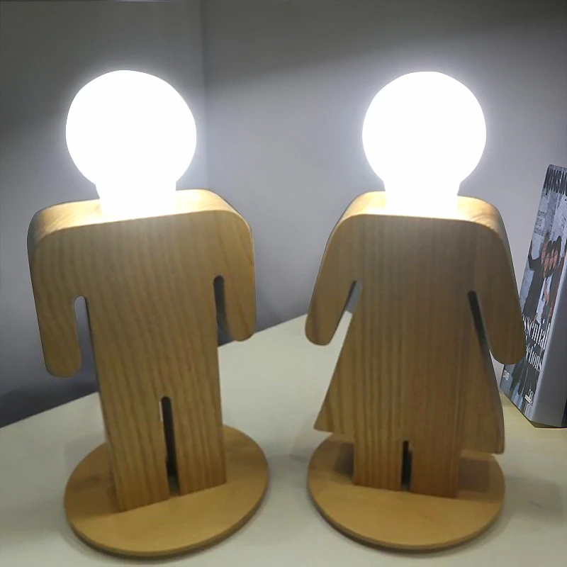 Современные деревянные настольные лампы для мальчиков и девочек E27 прикроватная гостиная украшения спальня чтение освещение подарки лампы с
