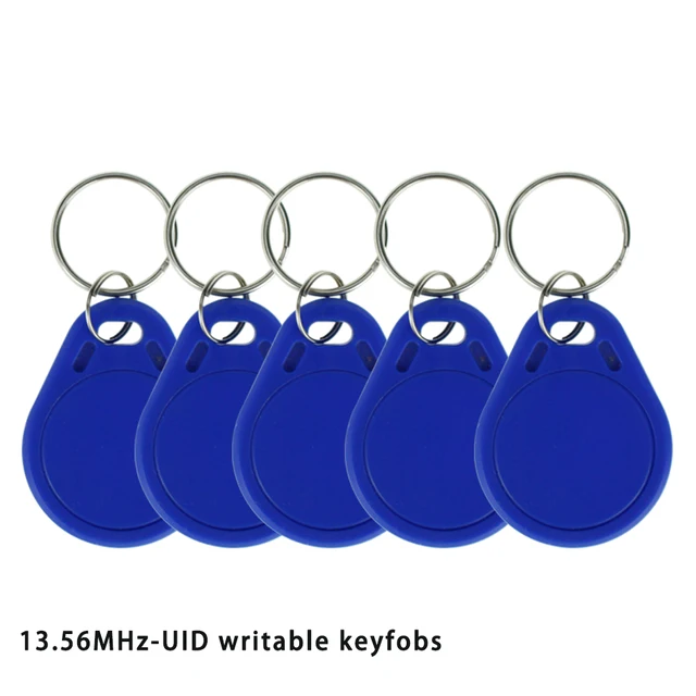 RFID 13.56MHz UID Changeable Keyfobs Keychains Token MF NFC Tag Rewritable Writable Access Control Keycard to Copy /Clone Card 2