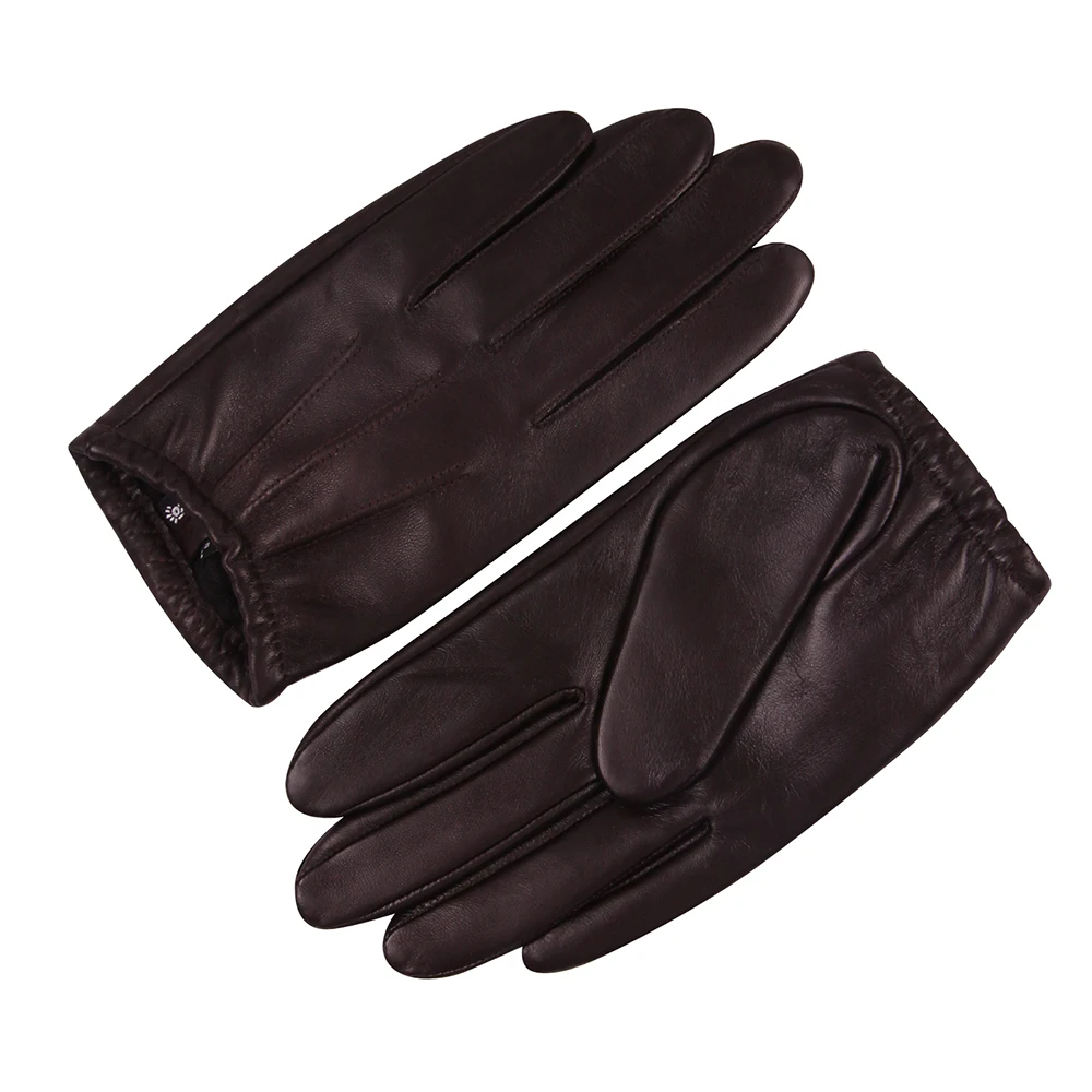 Sheepskin Gloves Male Winter Keep Warm Waterproof Windproof Thin Velvet Lined Touchscreen Genuine Leather Man Gloves M18001PQ